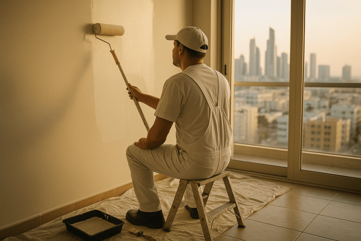 Painting Cost in Abu Dhabi: Per Room, Per Square Metre and the AED 100 Permit